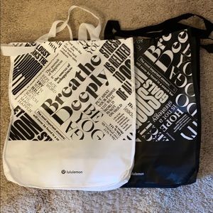 2 reusable lululemon bags